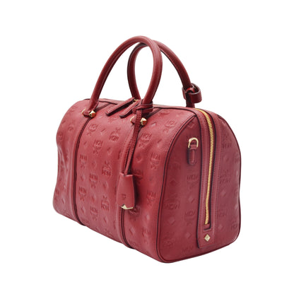 Bolsa MCM Boston Bag Visetos Embossed Leather