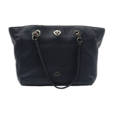 Tote Coach Leather with Chain Handles