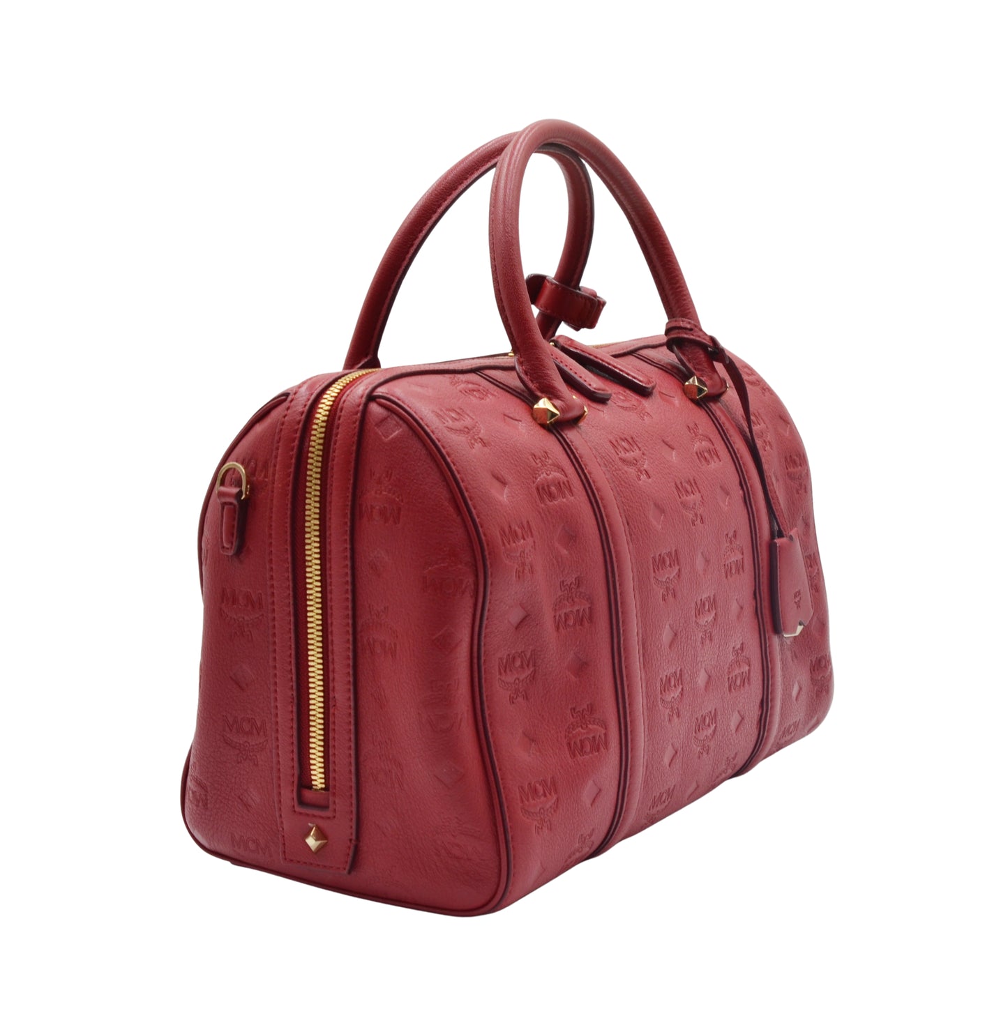 Bolsa MCM Boston Bag Visetos Embossed Leather