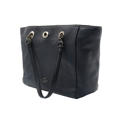 Tote Coach Leather with Chain Handles