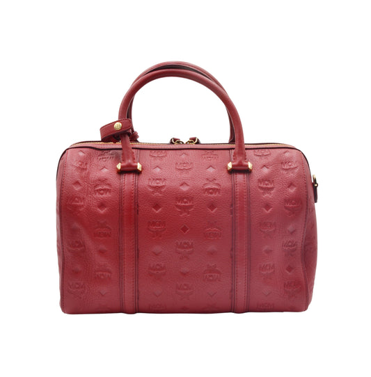 Bolsa MCM Boston Bag Visetos Embossed Leather