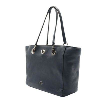 Tote Coach Leather with Chain Handles