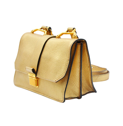 Bolsa Miu Miu Gold Sheepskin Shoulder Bag
