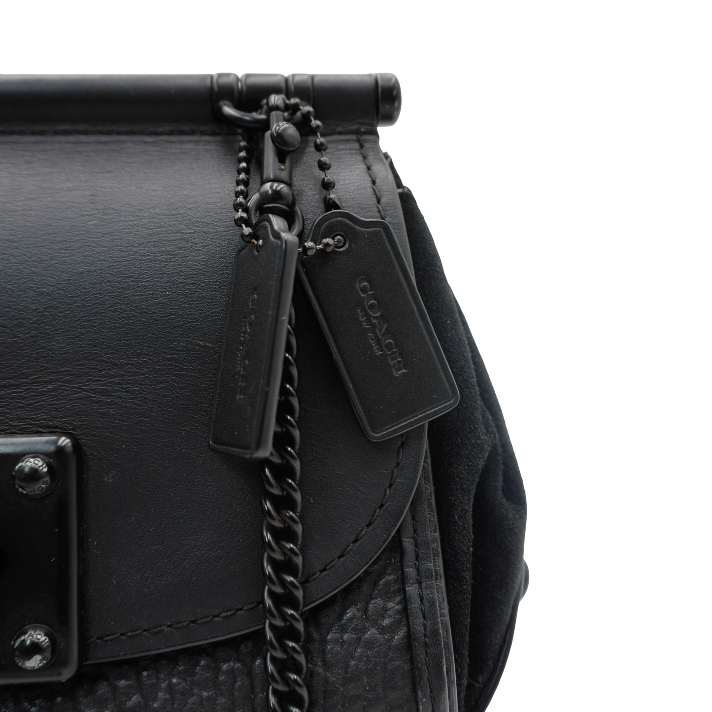 Bolsa Coach Page Shoulder Bag Mixed Leather