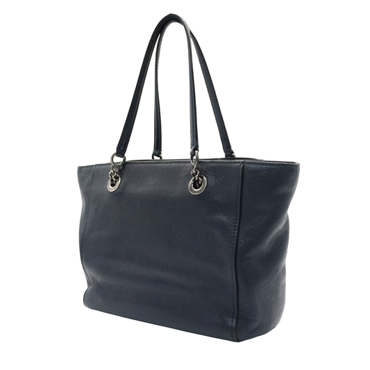Tote Coach Leather with Chain Handles