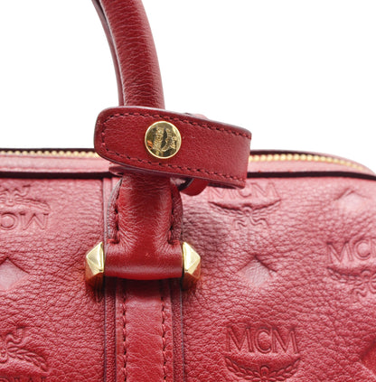 Bolsa MCM Boston Bag Visetos Embossed Leather
