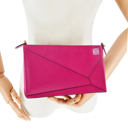 Bolsa Loewe Puzzle Clutch Fuchsia