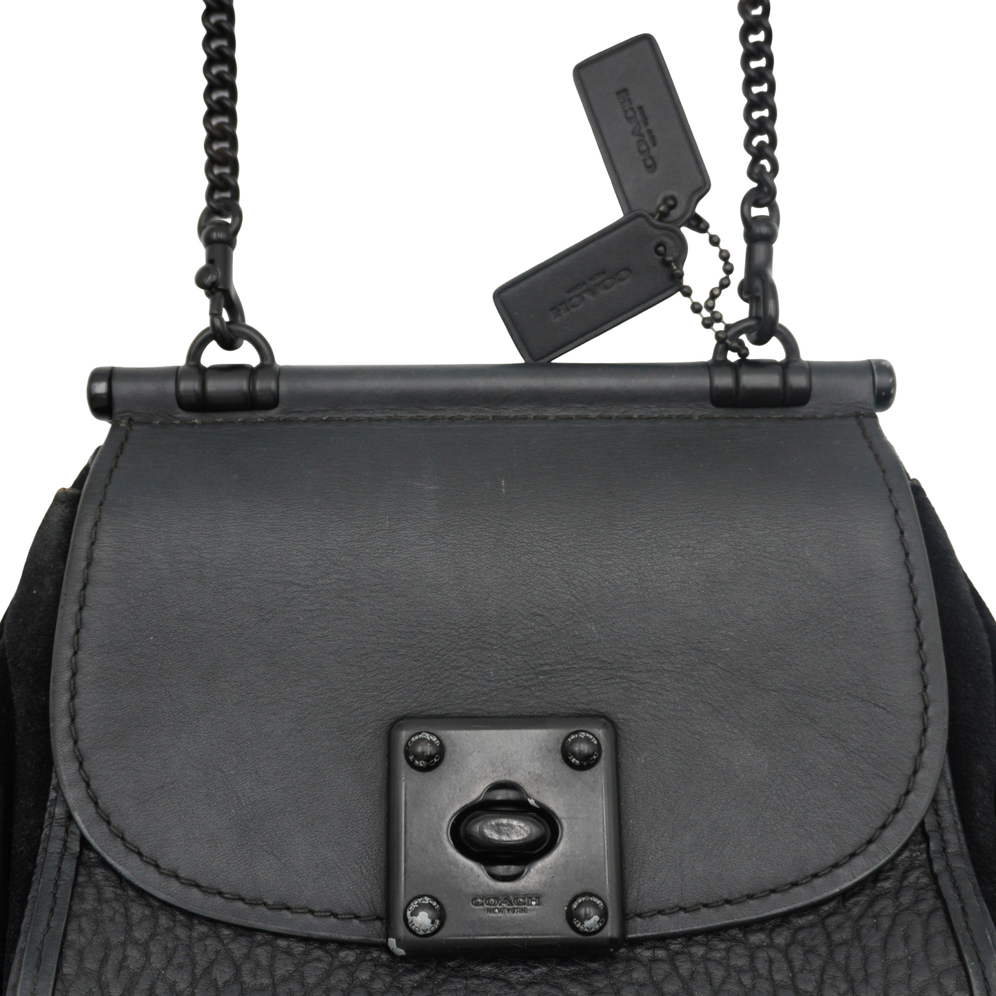 Bolsa Coach Page Shoulder Bag Mixed Leather