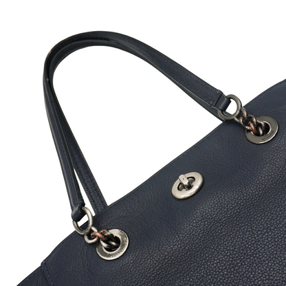 Tote Coach Leather with Chain Handles