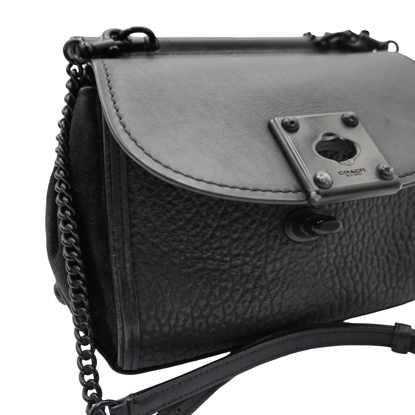 Bolsa Coach Page Shoulder Bag Mixed Leather