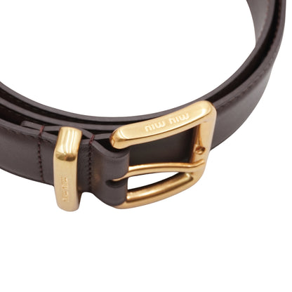 Cinturón Miu Miu Logo-Engraved Buckle
