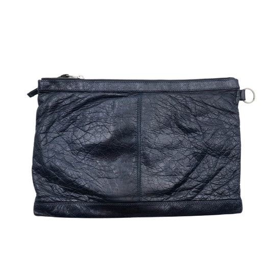Bolsa Balenciaga Blue Motocross Classic Clip L Clutch Bag