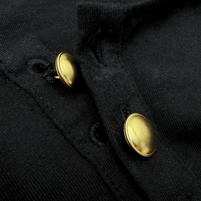 Playera Yohji Yamamoto Henley Negro