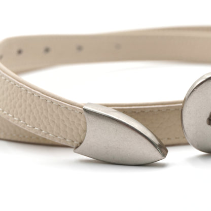 Our Legacy Cinturón 2 CM Leather Belt Beige
