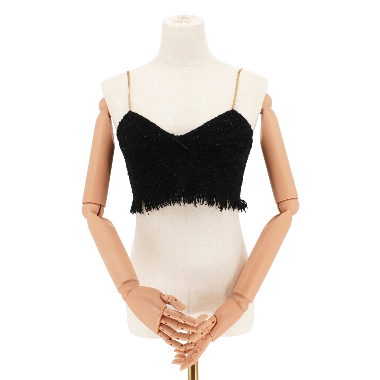 Blusa Alexander Wang Top Tweed Fray Bra Tank Top Black