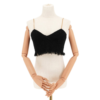 Blusa Alexander Wang Top Tweed Fray Bra Tank Top Black