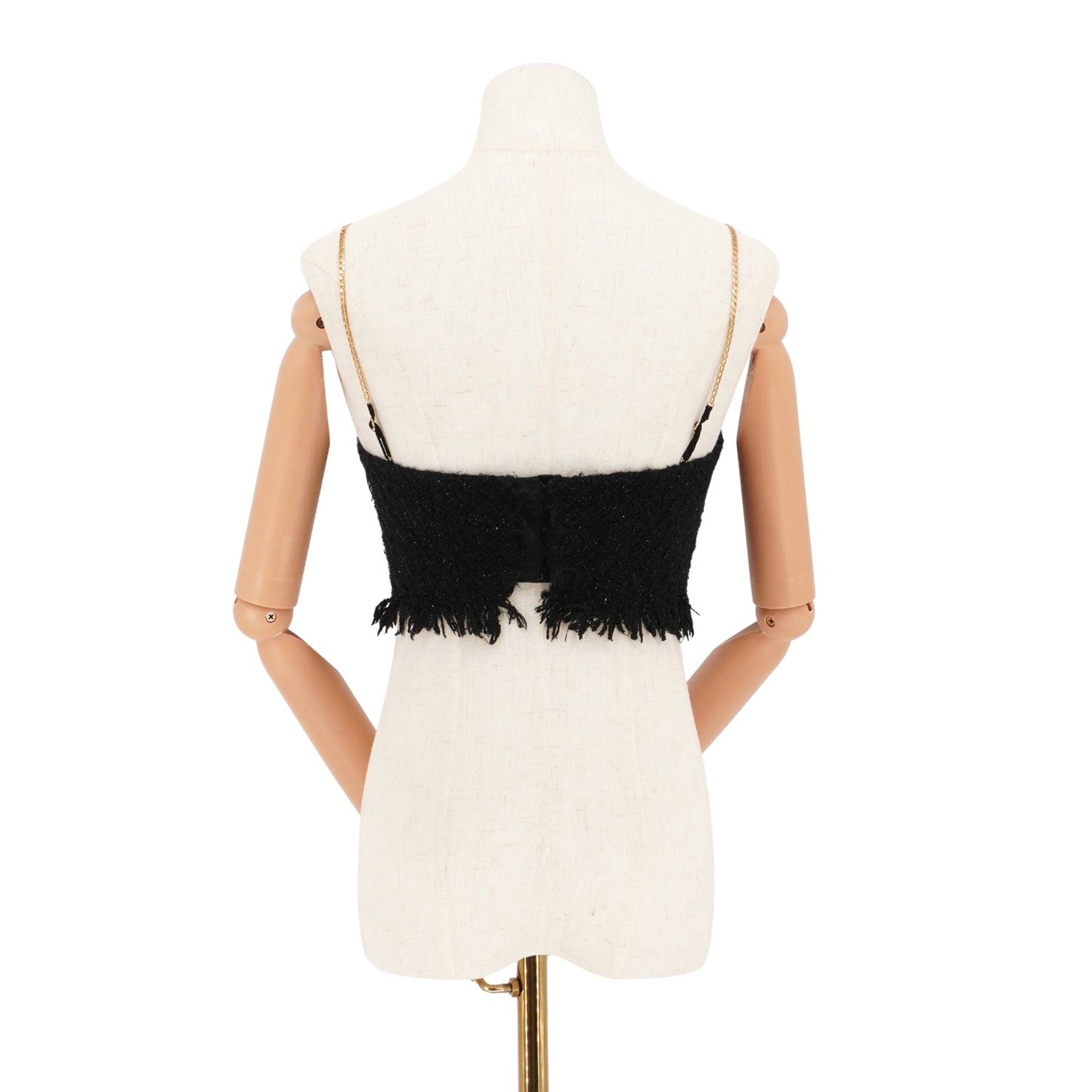 Blusa Alexander Wang Top Tweed Fray Bra Tank Top Black