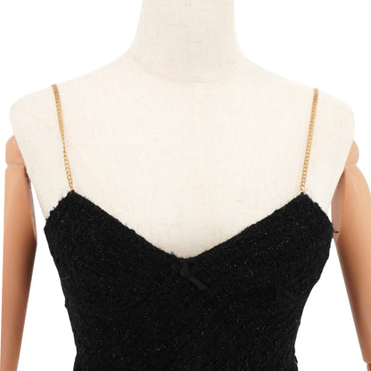 Blusa Alexander Wang Top Tweed Fray Bra Tank Top Black