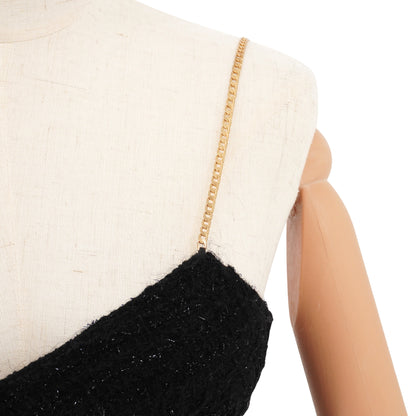 Blusa Alexander Wang Top Tweed Fray Bra Tank Top Black