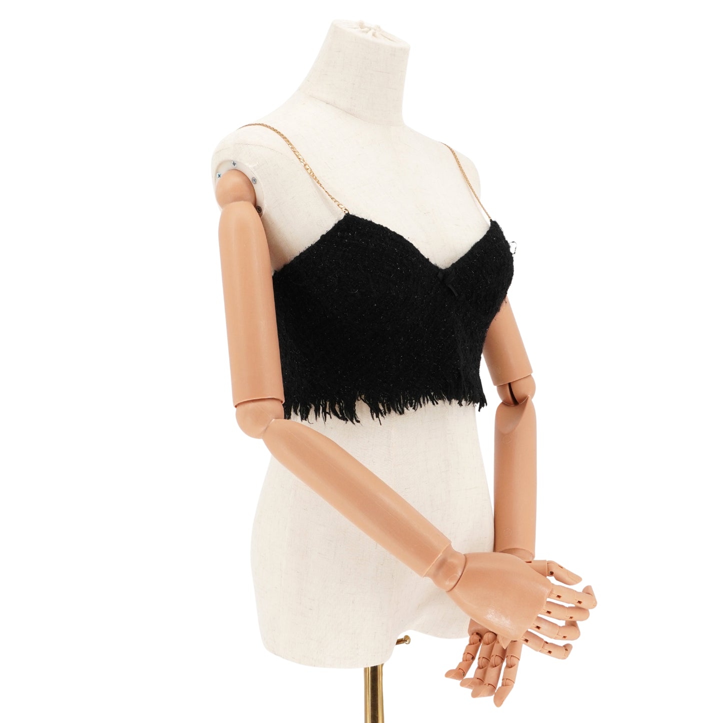 Blusa Alexander Wang Top Tweed Fray Bra Tank Top Black