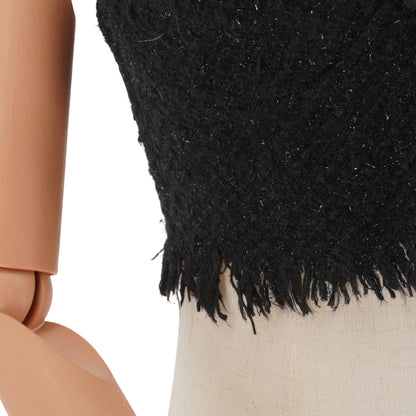 Blusa Alexander Wang Top Tweed Fray Bra Tank Top Black