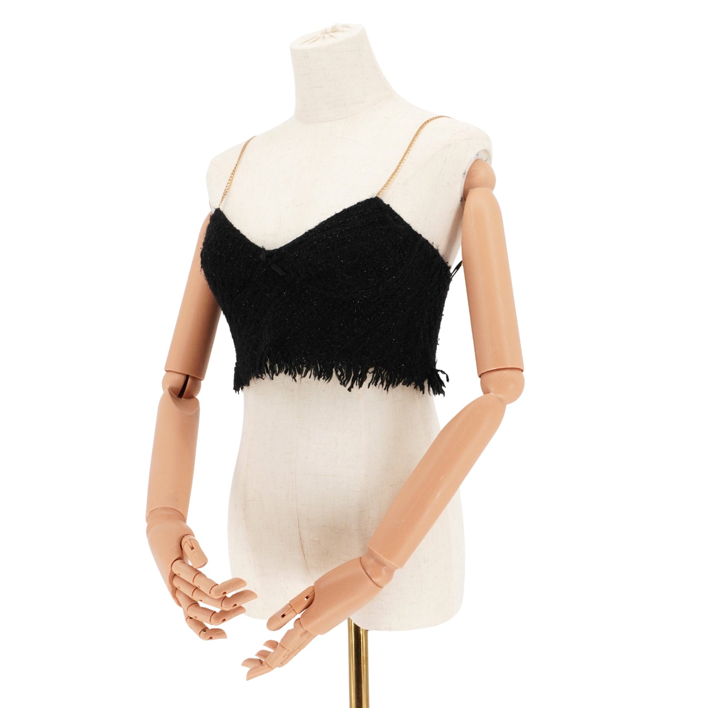 Blusa Alexander Wang Top Tweed Fray Bra Tank Top Black