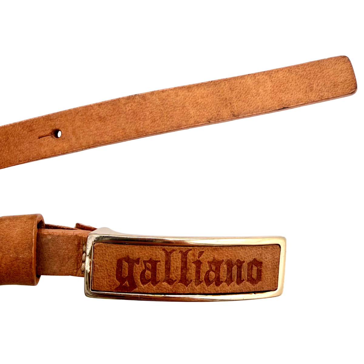Cinturón John Galliano Galliano Beige