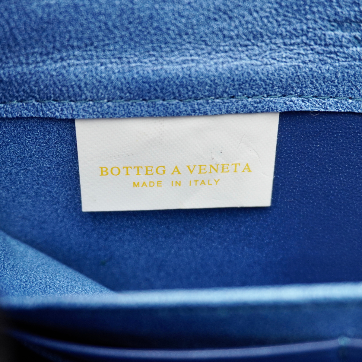 Cartera Bottega Veneta Intrecciato Azul