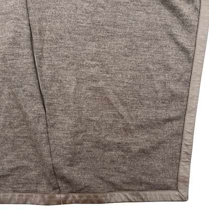 Chamarra Helmut Lang Wool Leather Trim Gris
