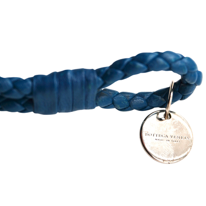 Pulsera Bottega Veneta Intrecciato Azul