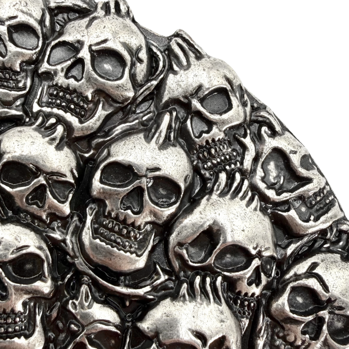 Hebilla de Cinturón Le Losange Skull Plateada