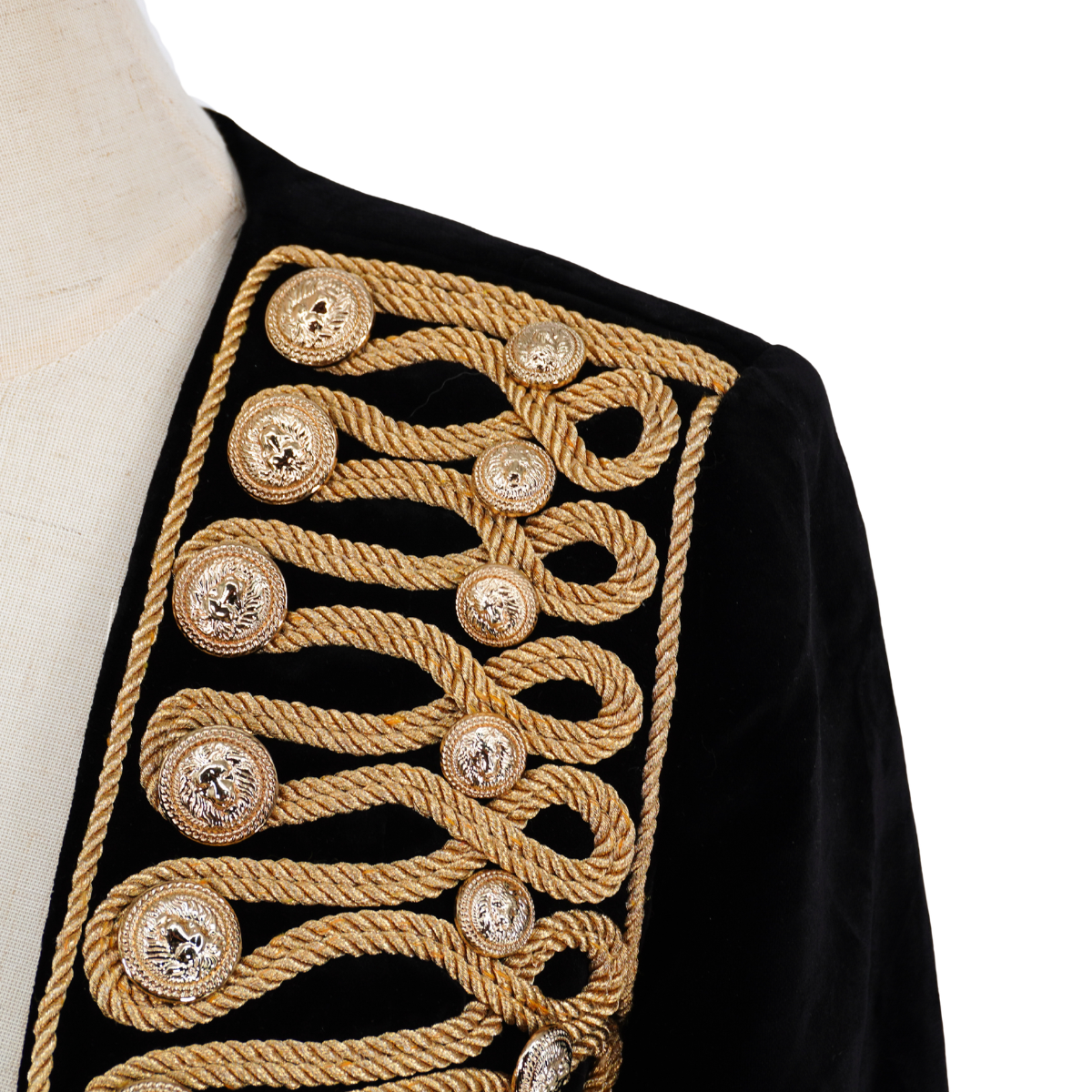 Chamarra Balmain Velvet Military