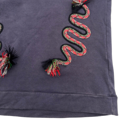Sudadera Stella McCartney Snake Bordado Azul Marino