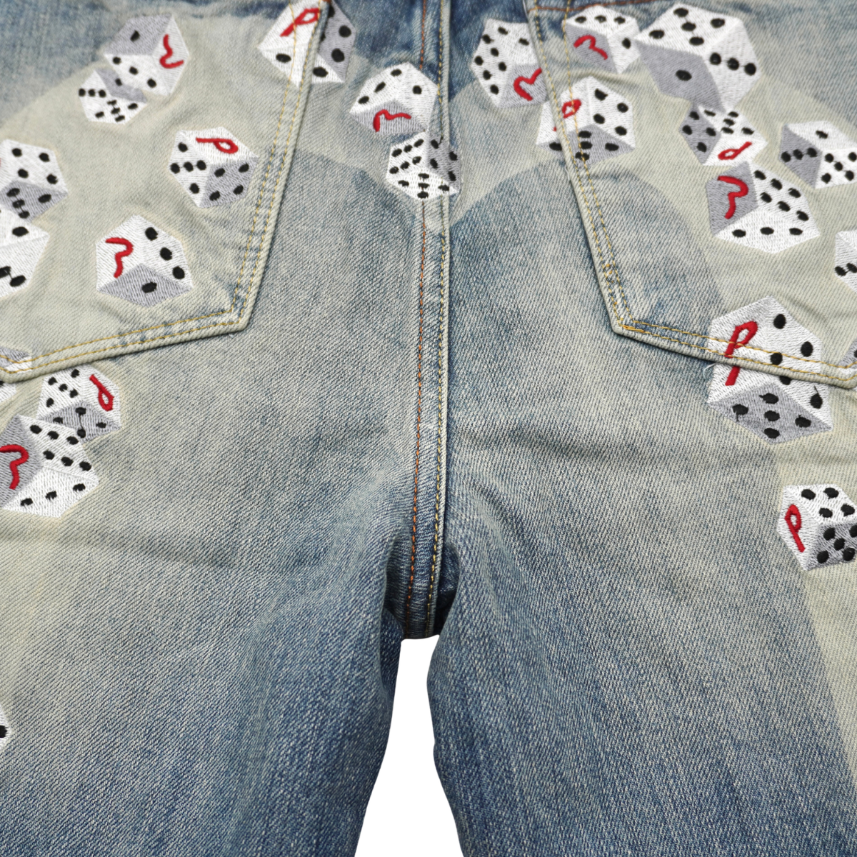 Palace Dice Embroidery Evisu Pants