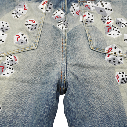 Palace Dice Embroidery Evisu Pants