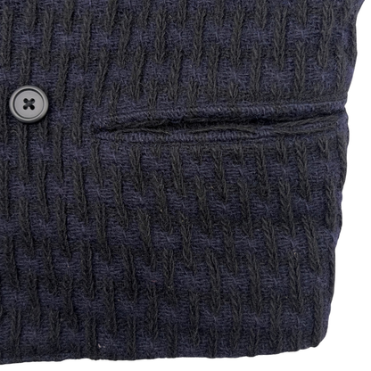 Saco Y's for Men Peak Lapel Knit Navy