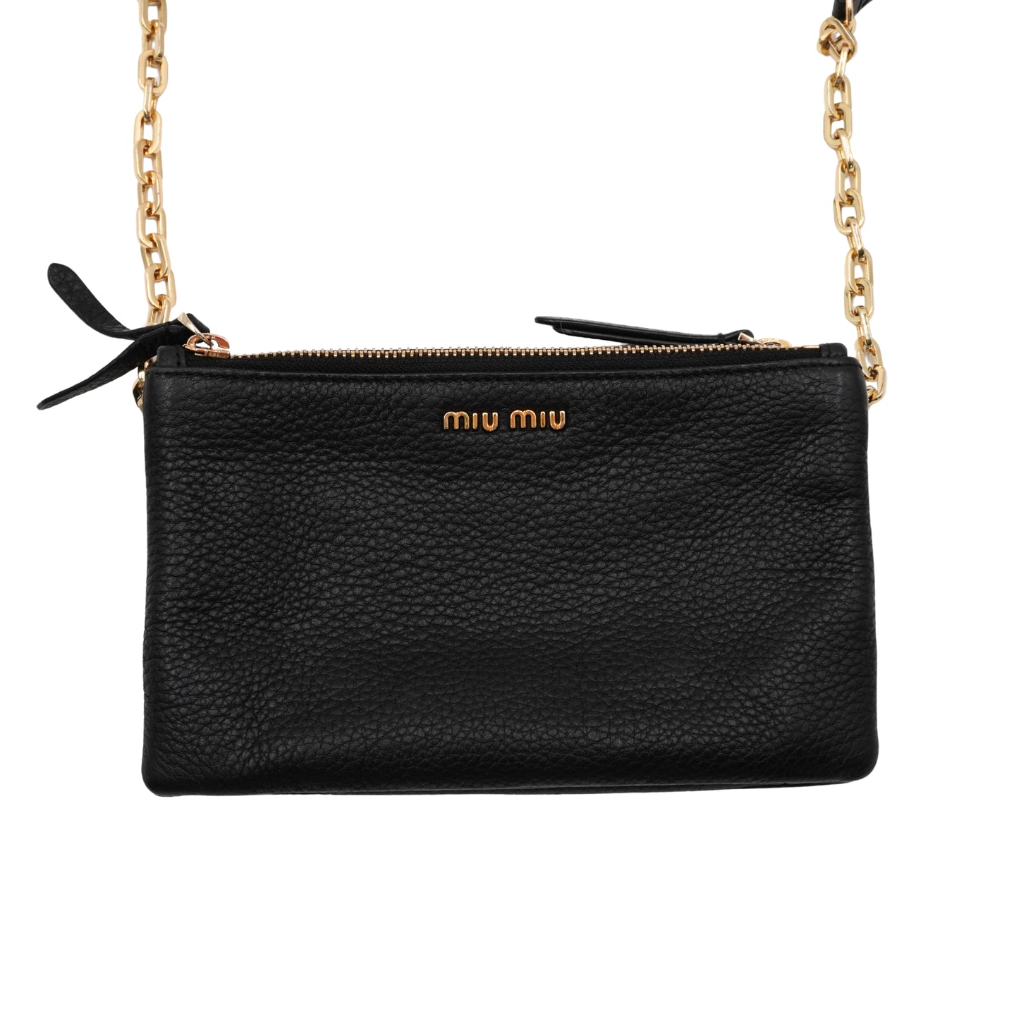 Miu Miu Bolsa Madras Leather Crossbody