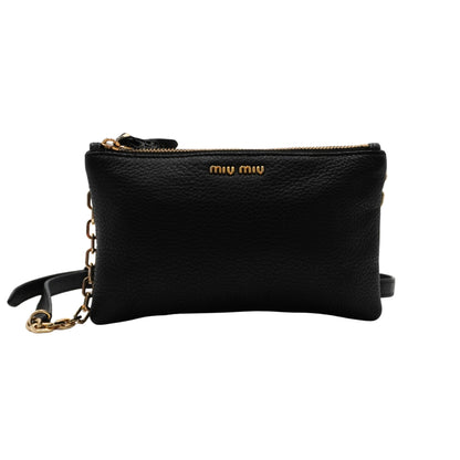 Miu Miu Bolsa Madras Leather Crossbody