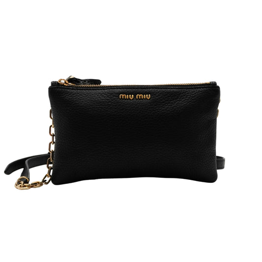 Miu Miu Bolsa Madras Leather Crossbody