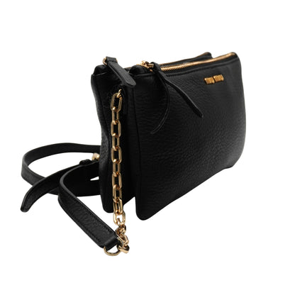 Miu Miu Bolsa Madras Leather Crossbody