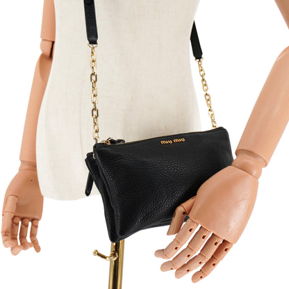 Miu Miu Bolsa Madras Leather Crossbody