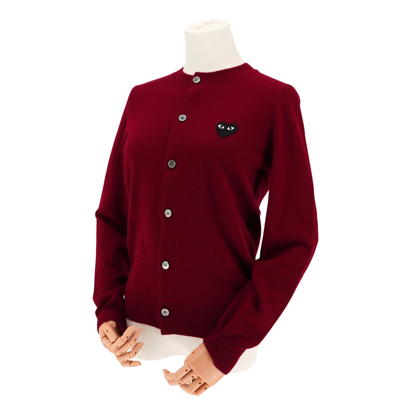 Suéter Comme des Garçons Cardigan Black Heart Patch PLAY