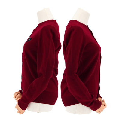 Suéter Comme des Garçons Cardigan Black Heart Patch PLAY