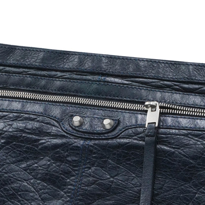 Bolsa Balenciaga Blue Motocross Classic Clip L Clutch Bag