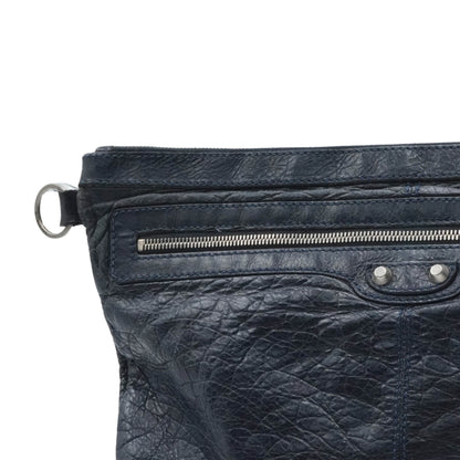 Bolsa Balenciaga Blue Motocross Classic Clip L Clutch Bag