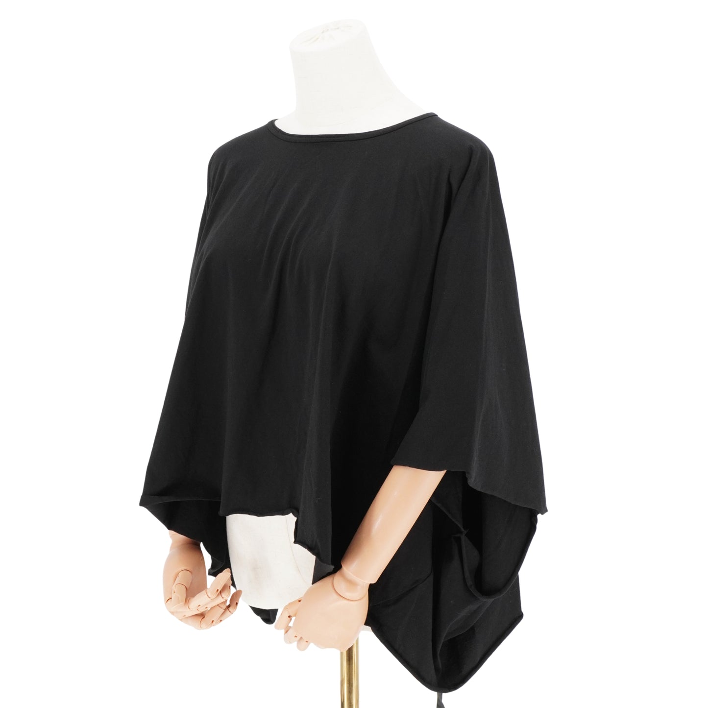 Rick Owens Blusa DRKSHDW Cropped Batwing Black