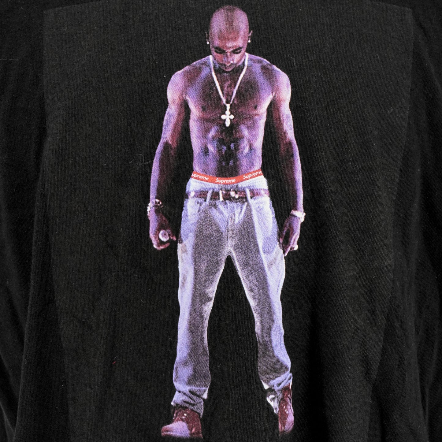 Playera Supreme Tupac Hologram Tee Black