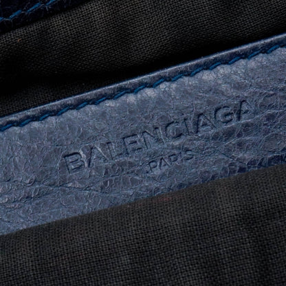 Bolsa Balenciaga Blue Motocross Classic Clip L Clutch Bag