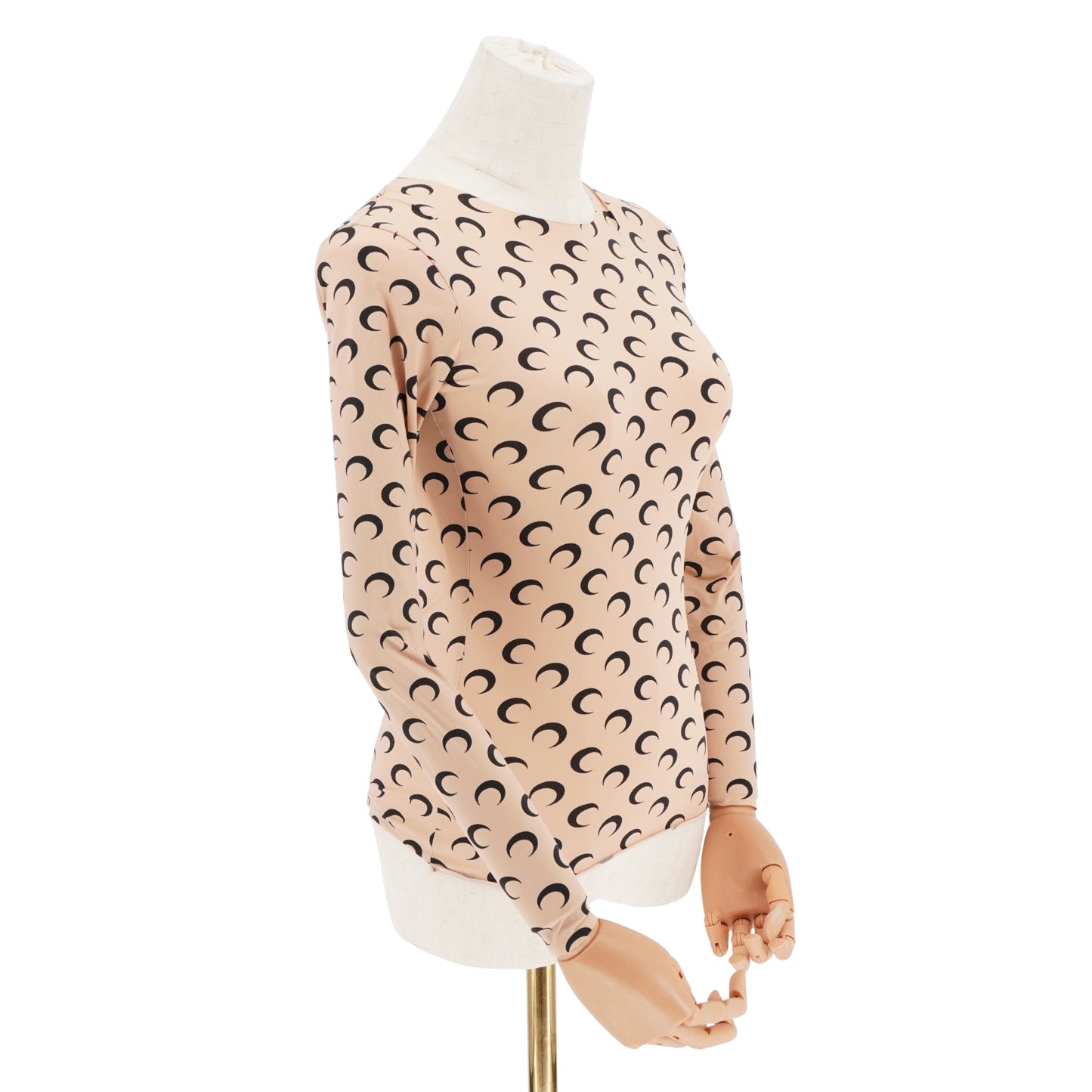 Marine Serre Playera Moon Print Manga Larga