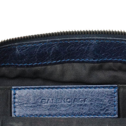 Bolsa Balenciaga Blue Motocross Classic Clip L Clutch Bag